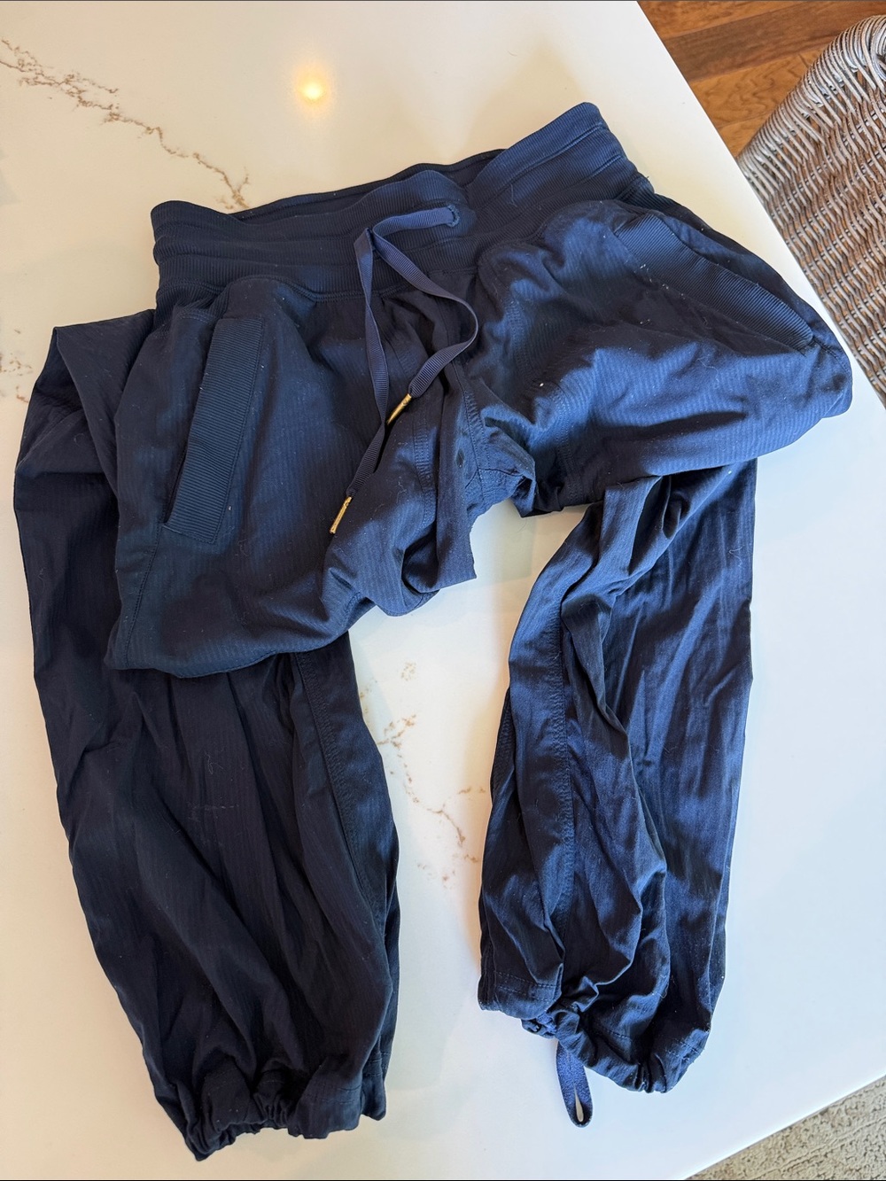 Navy Lululemon dance studio pants size 2